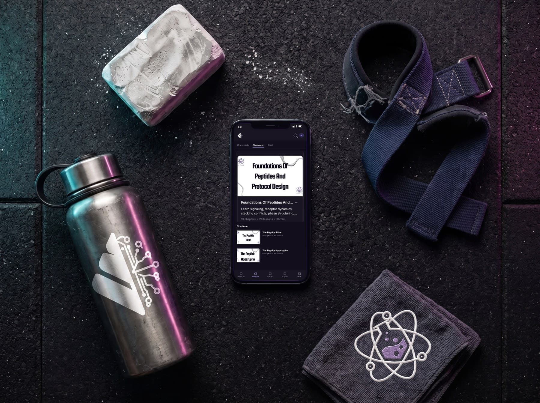 The OptiLab Engine on a phone between sets